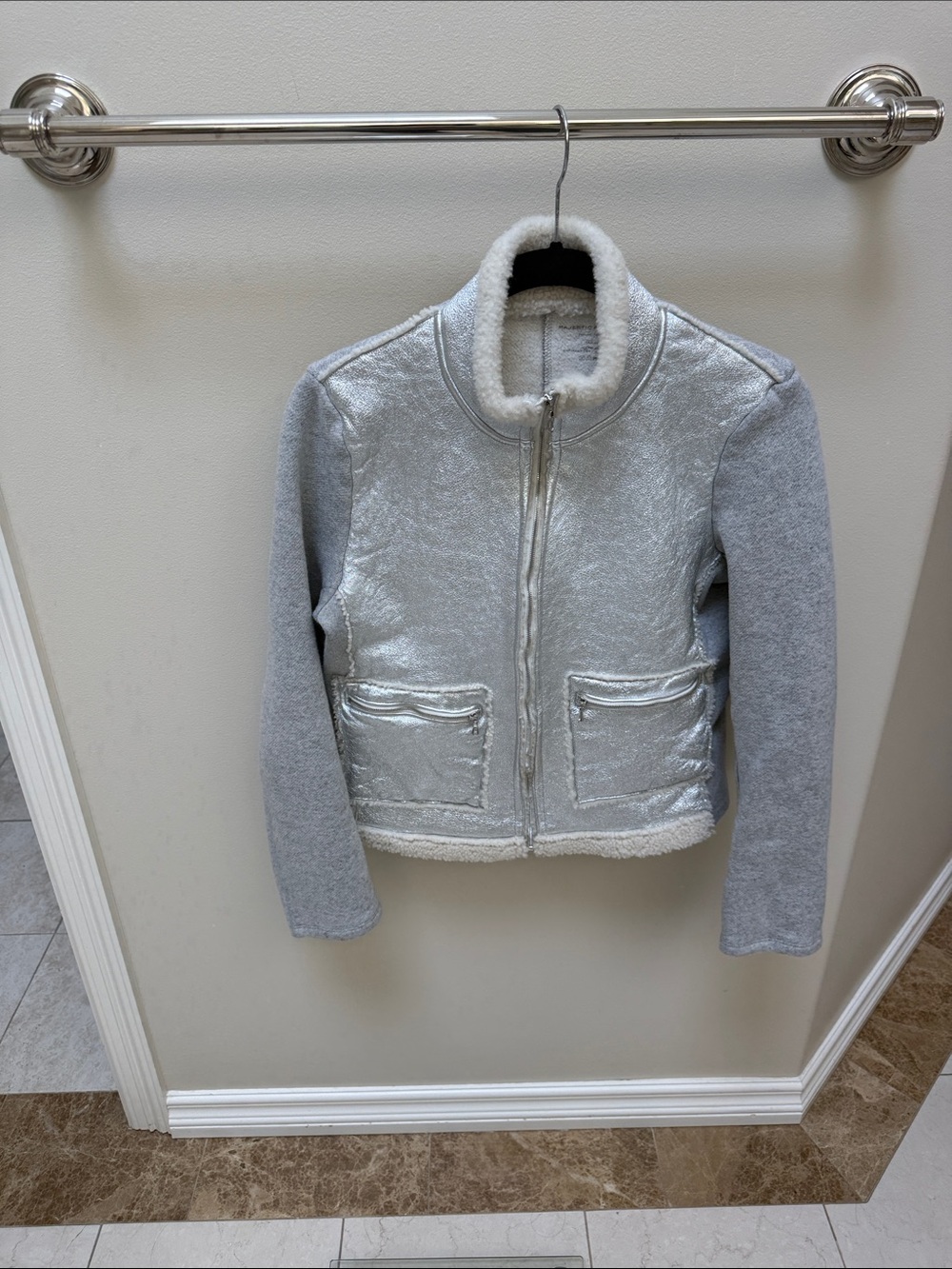 Majestic grey and silver jacket- m